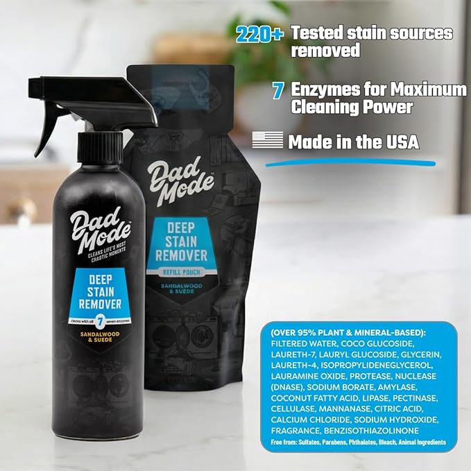 DadMode Laundry Stain Remover | 1000 Stain Treatments | 7-Enzyme Deep Cleaner & - Image 7