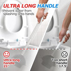 2 in 1 Toilet Plunger and Brush Set, Extended Handle Plunger, Toilet Bowl Brush - Image 2