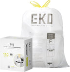 EKO 13 Gallon / 40-60 Liter, Extra-Strong Unscented Garbage Bags, Easy-Dispense by EKO
