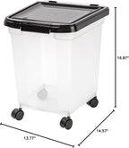 IRIS USA Airtight Dog Food Storage Container, WeatherPro, Removable Wheels - Image 12