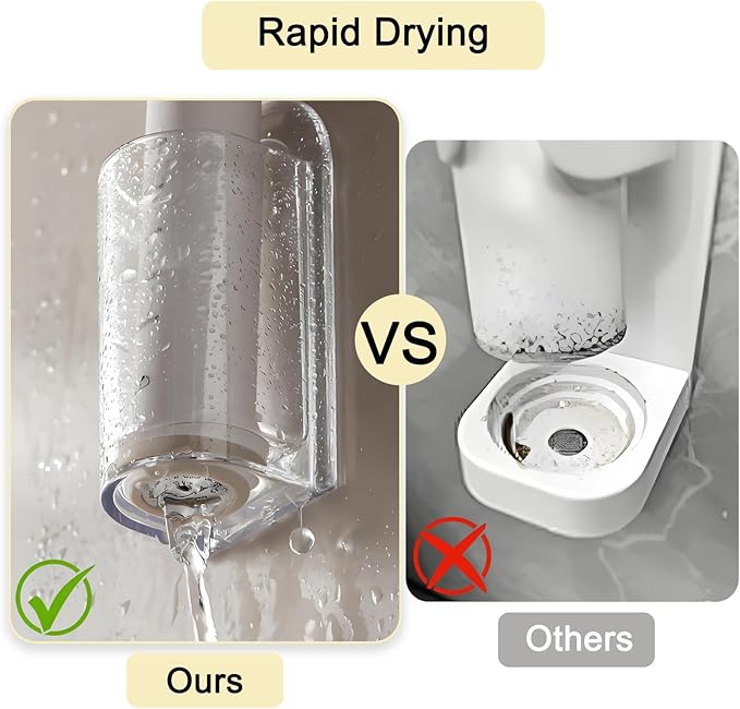 2 Pack Electric Toothbrush Holders, Self Adhesive Wall Mounted Clear Electric - Image 4