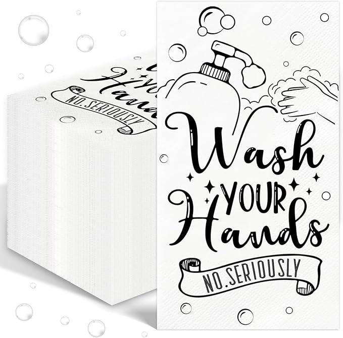 100 Pcs Disposable Hand Towels for Bathroom Paper Towels for Guests 3 Ply Wash by IANFEPH
