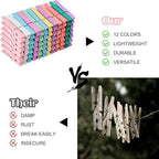 Phinus 72 Pcs Wooden Clothes Pins, 2.9 Inch Clothes Pins - Image 4