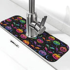 Halloween Pumpkin Bat Pumpkins Bats Kitchen Sink Splash Guard Faucet Mat Super by Unknown