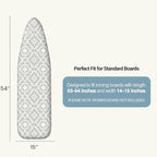 Ironing Board Cover and Pad 15"x54" Extra Thick Natural Cotton, Scorch and - Image 2