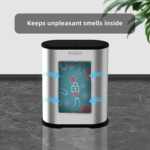 1.8 Gallons Small Stainless Steel Trash Can - Image 7