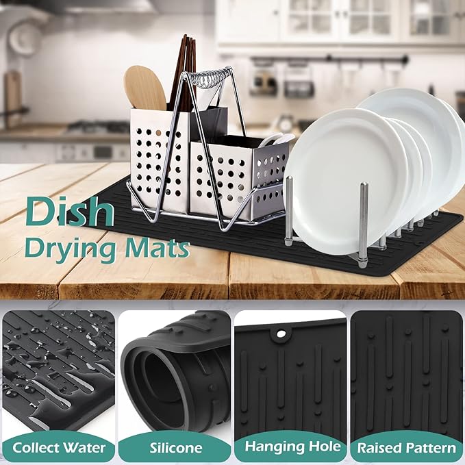 Dish Drying Mats, Heat-resistant Silicone Mat - Image 3