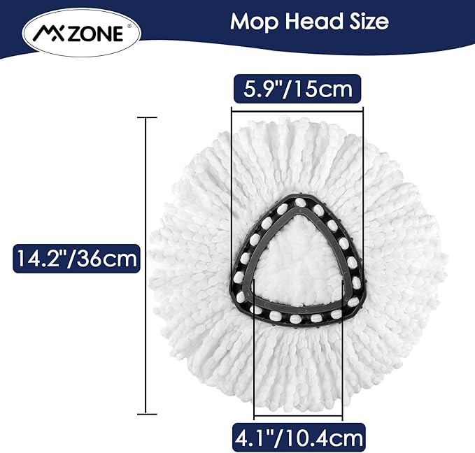 Microfiber Mop Head Refill for Ocedar Spin EasyWring Mop Replacement Head - Image 3