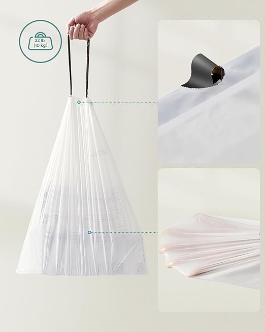 SONGMICS Trash Bags for 12-14.5 Gallon Trash Cans, Pre-Separated, Liner Code - Image 6
