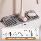 Faucet Mat for Kitchen Sink, Snap-On Design & 7°slope Fast Drain, Folding Sink - Image 7
