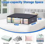 Under Bed Storage Containers, 2 Pack Blanket Storage Bags, Collapsible Storage - Image 2