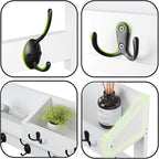 AMBIRD Wall Hooks with Shelf, 26.57 Inch Entryway Wood Coat Hooks - Image 7