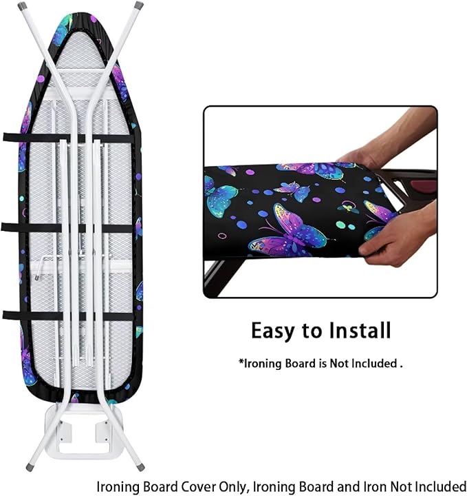 Butterfly Ironing Board Cover and Pad Heat Insulation Covers Stain Resistant - Image 4