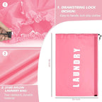 Heavy Duty Laundry Bag with Strap, 2 Pack Travel Laundry Bags - Image 3