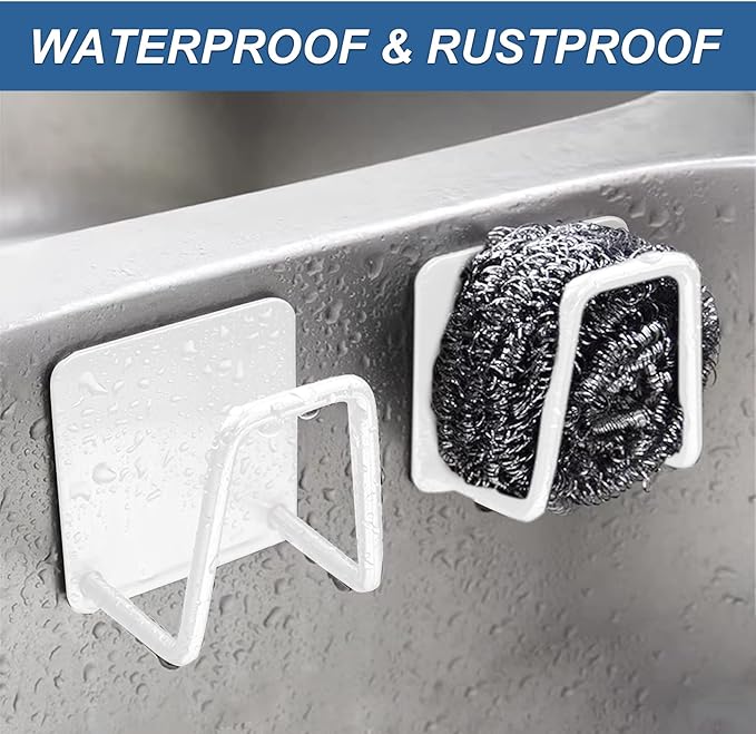 Sponge Holder for Kitchen Sink Caddy, Strong Adhesive Sponge Holder for Sink - Image 3