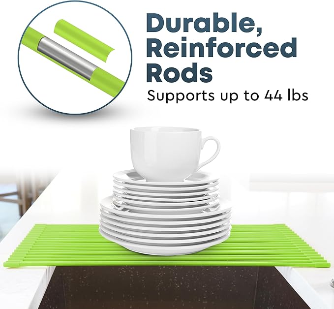 Zulay Kitchen Large Roll Up Dish Drying Rack - Image 4
