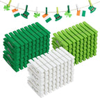 Weysat 120 Pcs St. Patrick's Day Clothes Pins 2.9 Inch Wooden Clothespins Deep by Weysat