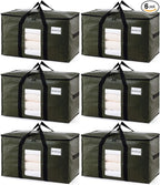 TAILI 6 Pack Green Extra Large Moving Bags, Heavy Duty Totes by TAILI