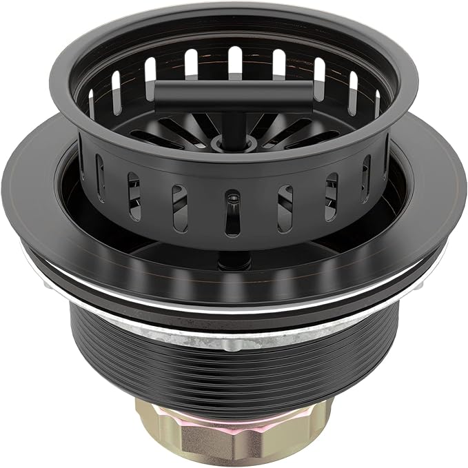BOTEMY B9171 Bronze Kitchen Sink Drain Kit 3 1/2 Sink Strainer by BOTEMY