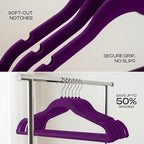 Utopia Home Velvet Hangers 50 Pack – Luxury Non-Slip Slim Pant & Coat Hangers - Image 4