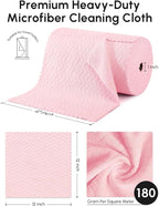Microfiber Cleaning Cloths Roll, 75 Pack Tear Away Microfiber Towels Roll - Image 3