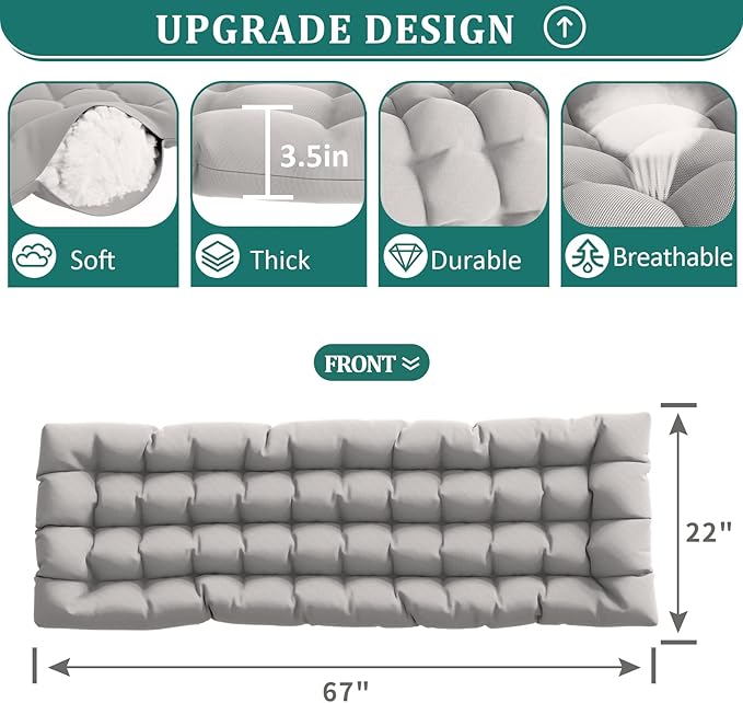 UDPATIO Oversized Zero Gravity Chair 29In XL Patio Reclining Chair with Cushion, Outdoor Folding Recliner with Pillows|Cup Holder|Foot Rest|Padded Headrest, Grey, Support 500LB - Image 5