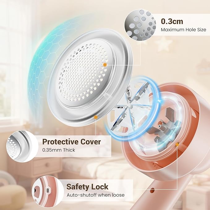DBC Rechargeable Fabric Shaver and Lint Remover, 2.7" Sweater Shaver - Image 7
