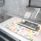 Spring Dish Drying Mat for Kitchen Counter Cute Floral Summer Holiday - Image 5