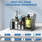 Luxspire Toothbrush Holders, 5 Slots Bathroom Counter Organizer - Image 3