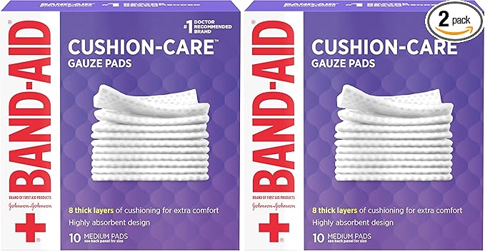 Band-Aid Brand Cushion Care Non-Stick Gauze Pads, Individually-Wrapped by BAND-AID%C2%AEBrand