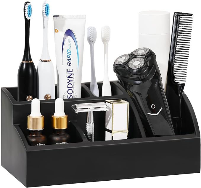 Luxspire Bathroom Counter Organizer, Toothbrush Holder by Luxspire