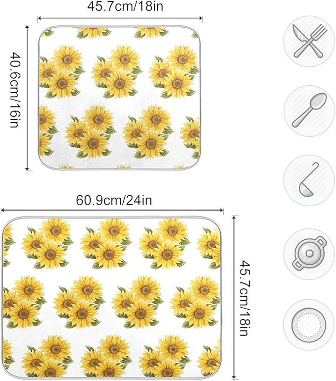 Absorbent Dish Drying Mat for Kitchen Counter - Image 3