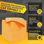 HOMEXCEL Yellow Microfiber Cleaning Cloths 12 Pack, 12.5 x 12.5 inch Microfiber - Image 3