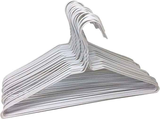 Pack of 30 Wire Hangers Steel Metal Drip Dry Coat Clothes Hangers -Metal Coat by Unknown