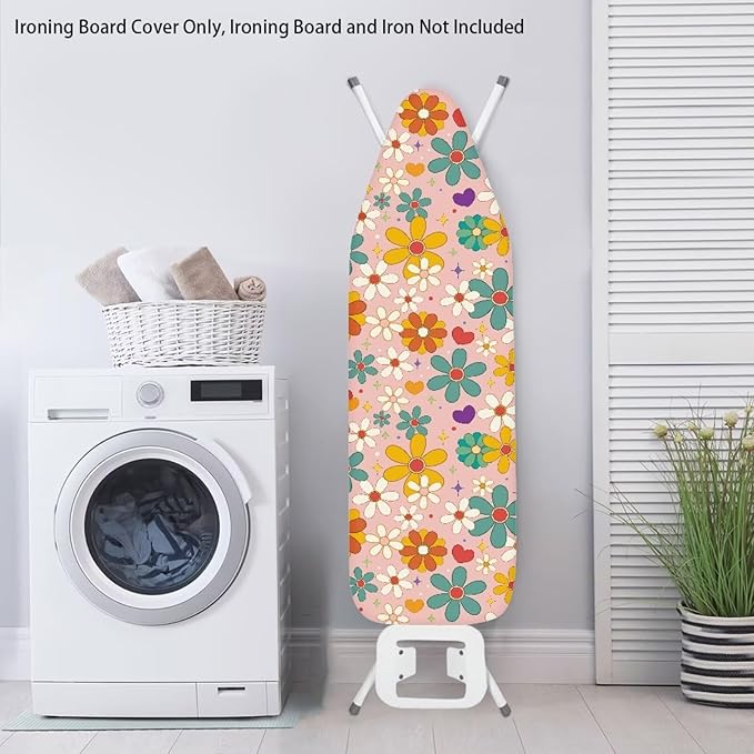 Hippie Flower Ironing Board Cover 15x54 Inch Extra Thick Resistant Scorch and - Image 3
