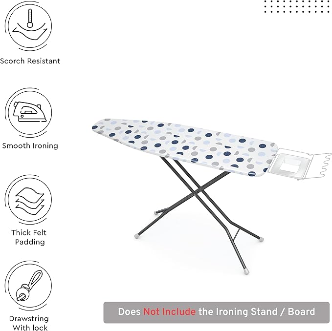 Encasa XO Ironing Board Cover and Pad 49"x18" - Image 3