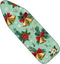 Nuxovilar Ironing Board Covers Winter Bells and Poinsettia Pattern Polyester by Nuxovilar