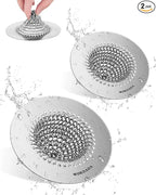 2 PCS Kitchen Sink Drain Strainer, Flippable Mesh Sink Strainer, 304 Stainless by Wokdada