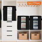 SpaceWhisper 6 Pack 100L Clothes Storage, Foldable Thick Fabric Blanket Storage - Image 7
