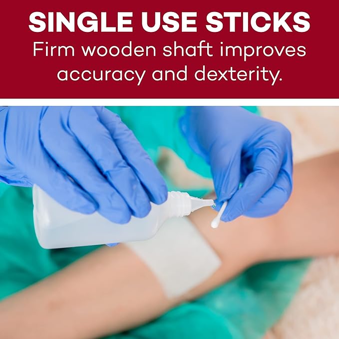 Dealmed 6" Cotton-Tipped Wood Applicators – 200 Sterile Cotton-Tipped - Image 6