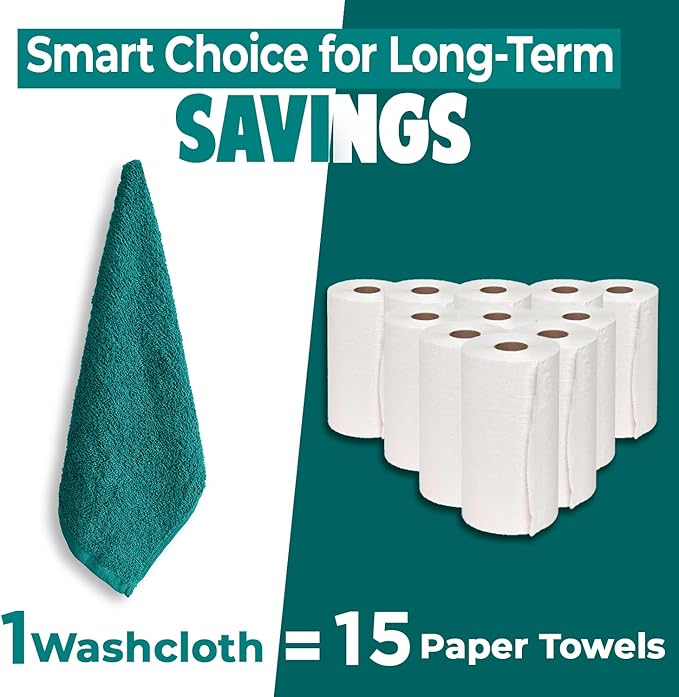 DAN RIVER 12 Pack Wash Cloths for Showering - Image 6