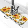 Kitchen Faucet Mat 15 x 5.5 Inch Sunflowers Faucet Draining Mat Absorbent by Neonvane