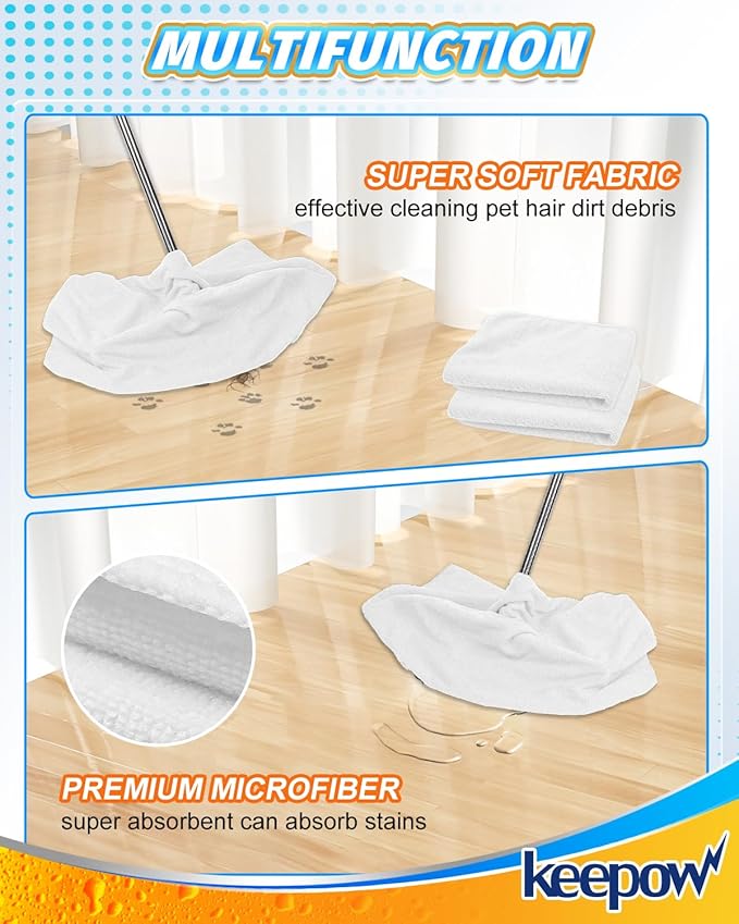 KEEPOW 4PCS Extra Large Microfiber Cleaning Clothes, Washable Reusable - Image 5