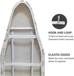 Ironing Board Cover and Pad Standard Size 15" x 54", 3 Pairs of Hook and Loop - Image 4