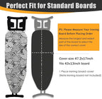 Ironing Board Cover and Pad, Sewn-in Thick Feltpads, Elastic Edge, Fits - Image 4