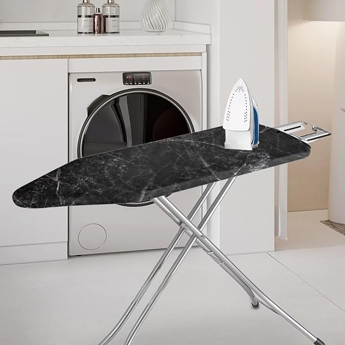 ZDCUSTOM Black Marble Ironing Board Cover and Pad- 52" x 13" Iron Board Cover - Image 2