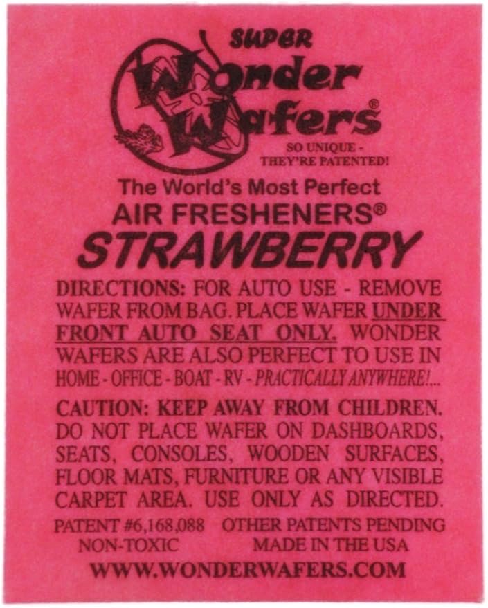 Wonder Wafers Air Fresheners 25ct. Individually Wrapped, Strawberry Fragrance by Wonder+Wafers