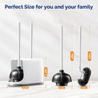 HAMITOR Toilet Plunger Bowl Brush Combo：Heavy Duty Rubber - Image 7