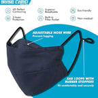 BASE CAMP Reusable Cloth Dust Face Masks 100% Cotton Washable Adjustable - Image 2
