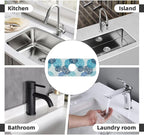 Medallion Dahlia Pinnata Floral Bobo Blue Pink Turquoise Grey Kitchen Sink - Image 7